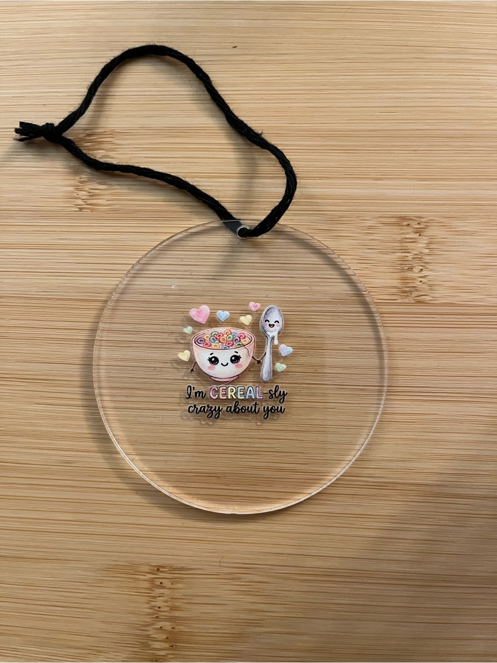 Clear Acrylic Round Ornament Cereal Bowl Design